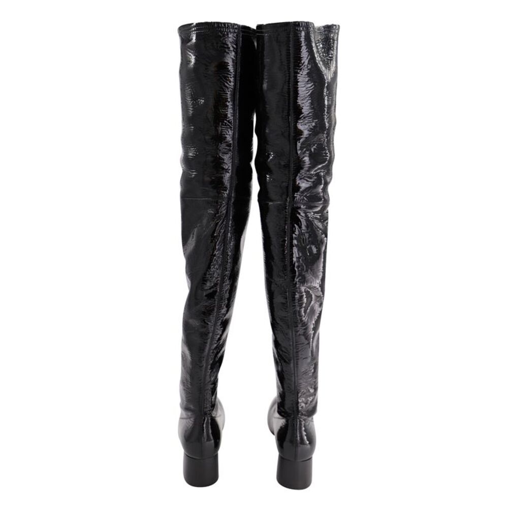 Khaite Sedona Knee Boots in Black Patent Leather - Picture 3 of 7